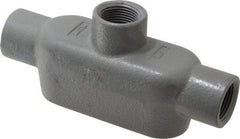 Hubbell Killark - Form 7, TB Body, 3/4" Trade, IMC, Rigid Iron Conduit Body - Oval, 6-5/16" OAL, 9-1/2 cc Capacity, Gray, Hazardous & Wet Locations - Exact Tool & Supply