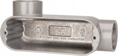 Hubbell Killark - Form 85, LL Body, 1-1/2" Trade, IMC, Rigid Aluminum Conduit Body - Oval, 8-1/8" OAL, 36 cc Capacity, Hazardous & Wet Locations - Exact Tool & Supply