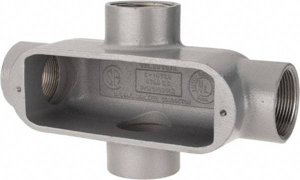 Hubbell Killark - Form 85, X Body, 1-1/2" Trade, IMC, Rigid Aluminum Conduit Body - Oval, 9-3/16" OAL, 36 cc Capacity, Hazardous & Wet Locations - Exact Tool & Supply