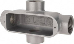 Hubbell Killark - Form 85, X Body, 1-1/2" Trade, IMC, Rigid Aluminum Conduit Body - Oval, 9-3/16" OAL, 36 cc Capacity, Hazardous & Wet Locations - Exact Tool & Supply