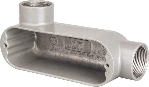 Hubbell Killark - Form 85, LL Body, 1-1/4" Trade, IMC, Rigid Aluminum Conduit Body - Oval, 8-1/8" OAL, 32 cc Capacity, Hazardous & Wet Locations - Exact Tool & Supply