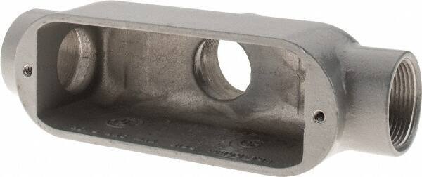 Hubbell Killark - Form 85, TB Body, 1-1/4" Trade, IMC, Rigid Aluminum Conduit Body - Oval, 9-3/16" OAL, 32 cc Capacity, Hazardous & Wet Locations - Exact Tool & Supply