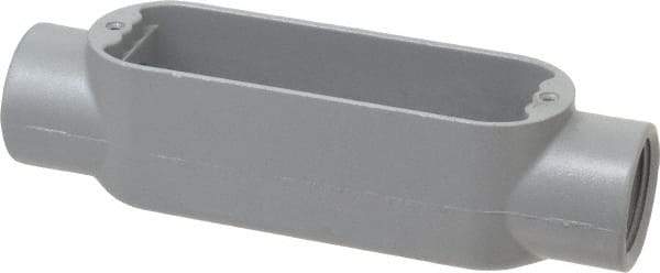 Hubbell Killark - Form 85, C Body, 1" Trade, IMC, Rigid Aluminum Conduit Body - Oval, 7-1/8" OAL, 12 cc Capacity, Hazardous & Wet Locations - Exact Tool & Supply