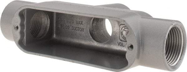 Hubbell Killark - Form 85, TB Body, 1" Trade, IMC, Rigid Aluminum Conduit Body - Oval, 7-1/8" OAL, 12 cc Capacity, Hazardous & Wet Locations - Exact Tool & Supply