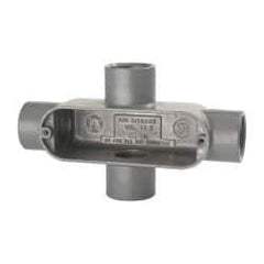 Hubbell Killark - Form 85, X Body, 1" Trade, IMC, Rigid Aluminum Conduit Body - Oval, 7-1/8" OAL, 12 cc Capacity, Hazardous & Wet Locations - Exact Tool & Supply