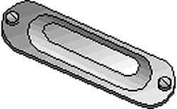 Hubbell Killark - 3-1/2" & 4" Trade, Aluminum Conduit Body Cover Plate - Use with Form 35 Conduit Bodies, Form 85 Conduit Bodies - Exact Tool & Supply