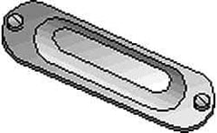 Hubbell Killark - 3-1/2" & 4" Trade, Aluminum Conduit Body Cover Plate - Use with Form 35 Conduit Bodies, Form 85 Conduit Bodies - Exact Tool & Supply