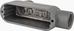Hubbell Killark - Form 85, LB Body, 1/2" Trade, IMC, Rigid Aluminum Conduit Body - Oval, 4-17/32" OAL, 4 cc Capacity, Hazardous & Wet Locations - Exact Tool & Supply