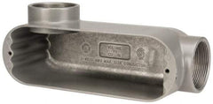 Hubbell Killark - Form 85, LL Body, 2" Trade, IMC, Rigid Aluminum Conduit Body - Oval, 10-9/16" OAL, 70 cc Capacity, Hazardous & Wet Locations - Exact Tool & Supply