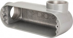 Hubbell Killark - Form 85, LR Body, 2" Trade, IMC, Rigid Aluminum Conduit Body - Oval, 10-9/16" OAL, 70 cc Capacity, Hazardous & Wet Locations - Exact Tool & Supply
