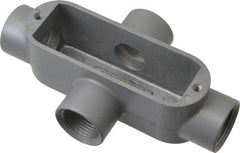 Hubbell Killark - Form 85, X Body, 3/4" Trade, IMC, Rigid Aluminum Conduit Body - Oval, 6-1/16" OAL, 7 cc Capacity, Hazardous & Wet Locations - Exact Tool & Supply