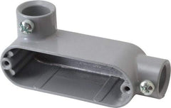 Hubbell Killark - LL Body, 1/2" Trade, EMT Aluminum Conduit Body - Oval, 4-3/8" OAL, Dry Locations - Exact Tool & Supply