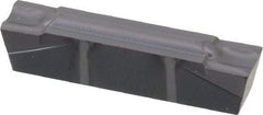 Kennametal - 400G GMP Grade KC5010, 4mm Cutting Width Carbide Grooving Insert - 3.5mm Max Depth of Cut, Neutral, 0.2mm Corner Radius, TiAlN Finish - Exact Tool & Supply