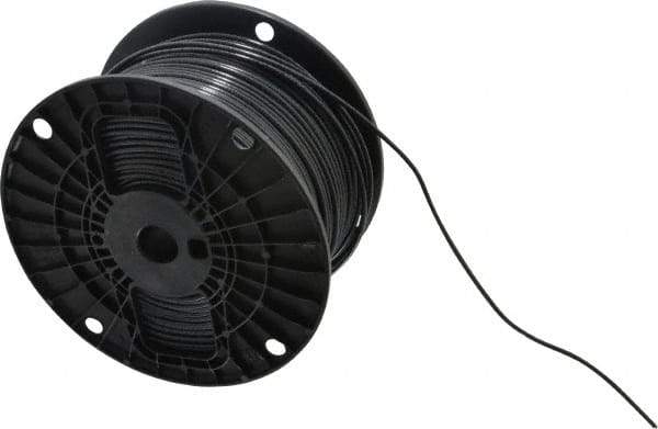 Southwire - THHN/THWN, 14 AWG, 15 Amp, 500' Long, Solid Core, 1 Strand Building Wire - Black, Thermoplastic Insulation - Exact Tool & Supply