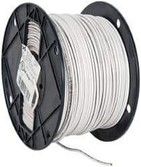 Southwire - THHN/THWN, 14 AWG, 15 Amp, 500' Long, Solid Core, 1 Strand Building Wire - White, Thermoplastic Insulation - Exact Tool & Supply