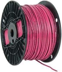Southwire - THHN/THWN, 14 AWG, 15 Amp, 500' Long, Solid Core, 1 Strand Building Wire - Red, Thermoplastic Insulation - Exact Tool & Supply