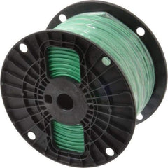 Southwire - THHN/THWN, 14 AWG, 15 Amp, 500' Long, Solid Core, 1 Strand Building Wire - Green, Thermoplastic Insulation - Exact Tool & Supply