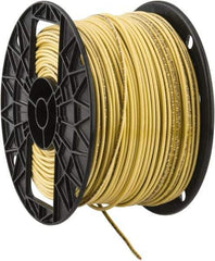Southwire - THHN/THWN, 14 AWG, 15 Amp, 500' Long, Solid Core, 1 Strand Building Wire - Yellow, Thermoplastic Insulation - Exact Tool & Supply