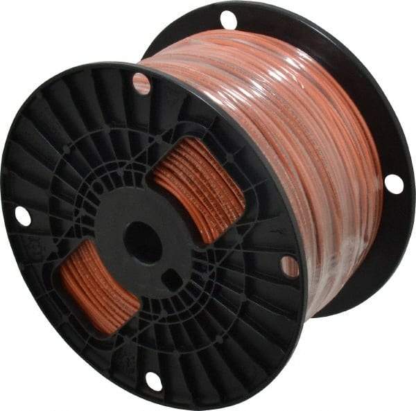 Southwire - THHN/THWN, 14 AWG, 15 Amp, 500' Long, Solid Core, 1 Strand Building Wire - Orange, Thermoplastic Insulation - Exact Tool & Supply