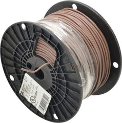Southwire - THHN/THWN, 14 AWG, 15 Amp, 500' Long, Solid Core, 1 Strand Building Wire - Brown, Thermoplastic Insulation - Exact Tool & Supply