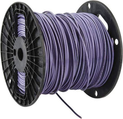 Southwire - THHN/THWN, 14 AWG, 15 Amp, 500' Long, Solid Core, 1 Strand Building Wire - Purple, Thermoplastic Insulation - Exact Tool & Supply