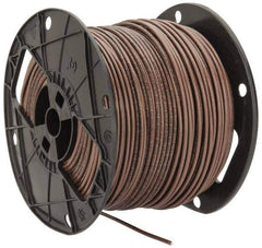 Southwire - THHN/THWN, 12 AWG, 20 Amp, 500' Long, Solid Core, 1 Strand Building Wire - Brown, Thermoplastic Insulation - Exact Tool & Supply