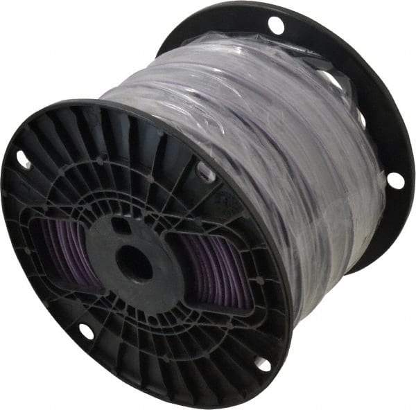 Southwire - THHN/THWN, 12 AWG, 20 Amp, 500' Long, Solid Core, 1 Strand Building Wire - Purple, Thermoplastic Insulation - Exact Tool & Supply