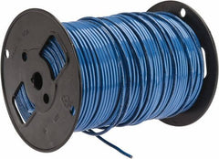 Southwire - THHN/THWN, 10 AWG, 30 Amp, 500' Long, Solid Core, 1 Strand Building Wire - Blue, Thermoplastic Insulation - Exact Tool & Supply