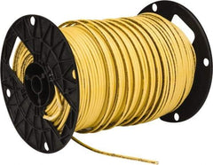 Southwire - THHN/THWN, 10 AWG, 30 Amp, 500' Long, Solid Core, 1 Strand Building Wire - Yellow, Thermoplastic Insulation - Exact Tool & Supply