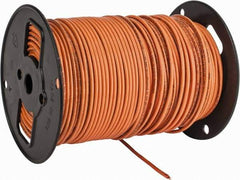 Southwire - THHN/THWN, 10 AWG, 30 Amp, 500' Long, Solid Core, 1 Strand Building Wire - Orange, Thermoplastic Insulation - Exact Tool & Supply