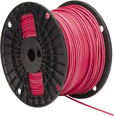 Southwire - THHN/THWN, 14 AWG, 15 Amp, 500' Long, Stranded Core, 19 Strand Building Wire - Red, Thermoplastic Insulation - Exact Tool & Supply