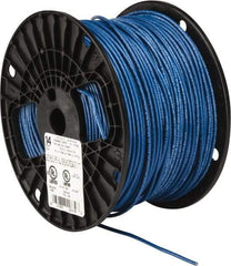 Southwire - THHN/THWN, 14 AWG, 15 Amp, 500' Long, Stranded Core, 19 Strand Building Wire - Blue, Thermoplastic Insulation - Exact Tool & Supply