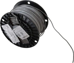 Southwire - THHN/THWN, 14 AWG, 15 Amp, 500' Long, Stranded Core, 19 Strand Building Wire - Gray, Thermoplastic Insulation - Exact Tool & Supply