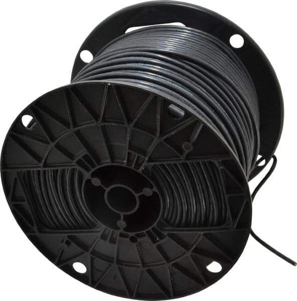 Southwire - THHN/THWN, 12 AWG, 20 Amp, 500' Long, Stranded Core, 19 Strand Building Wire - Black, Thermoplastic Insulation - Exact Tool & Supply