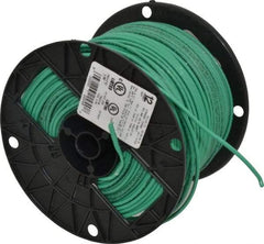 Southwire - THHN/THWN, 12 AWG, 20 Amp, 500' Long, Stranded Core, 19 Strand Building Wire - Green, Thermoplastic Insulation - Exact Tool & Supply
