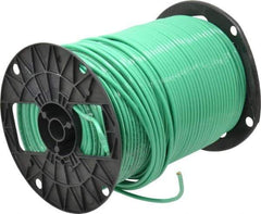 Southwire - THHN/THWN, 10 AWG, 30 Amp, 500' Long, Stranded Core, 19 Strand Building Wire - Green, Thermoplastic Insulation - Exact Tool & Supply
