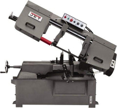 Jet - 10 x 14" Max Capacity, Manual Step Pulley Horizontal Bandsaw - 82, 132, 210 & 330 SFPM Blade Speed, 230 Volts, 45°, 1 Phase - Exact Tool & Supply