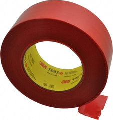 3M - 2" Wide x 60 Yd Long Red Polyethylene Film Masking Tape - Series 5903, 7.5 mil Thick, 21 In/Lb Tensile Strength - Exact Tool & Supply