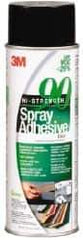 3M - 24 oz Aerosol Clear Spray Adhesive - High Tack, 200°F Heat Resistance, 50 Sq Ft Coverage, High Strength Bond, 30 min Max Bonding Time, Flammable, Series High-Strength 90 - Exact Tool & Supply