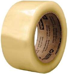 3M - 3" x 1,000 Yd Clear Rubber Adhesive Sealing Tape - Polypropylene Film Backing, 2.6 mil Thick, 60 Lb Tensile Strength, Series 3073 - Exact Tool & Supply