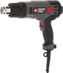 Porter-Cable - 120 to 1,150°F Heat Setting, 19 CFM Air Flow, Heat Gun - 120 Volts, 11.7 Amps, 1,500 Watts, 6' Cord Length - Exact Tool & Supply