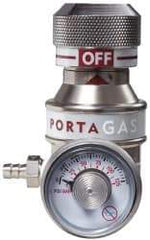 Portagas - 34/58/116 Aluminum & 103 Steel Cylinders CGA Inlet Connections, C-10 Fitting, 1,000 Max psi, All Gases Welding Regulator - 5/8-18 UNF Thread - Exact Tool & Supply