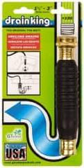 Made in USA - For 1-1/2 to 3 Inch Pipe, 6-3/8 Inch Cable Length, Handheld, Manual and Hand Drain Cleaner - Rubber Drum - Exact Tool & Supply