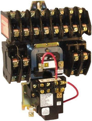 Square D - No Enclosure, 6 Pole, Mechanically Held Lighting Contactor - 20 A (Tungsten), 30 A (Fluorescent), 277 VAC at 60 Hz, 6NO Contact Configuration - Exact Tool & Supply