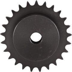 U.S. Tsubaki - 24 Teeth, 3/8" Chain Pitch, Chain Size 35, Plain Bore Sprocket - 1/2" Bore Diam, 2.873" Pitch Diam, 3.07" Outside Diam - Exact Tool & Supply