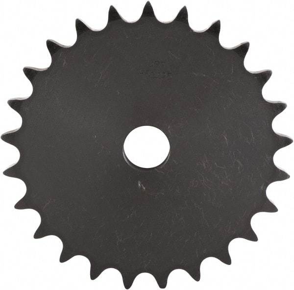 U.S. Tsubaki - 20 Teeth, 3/8" Chain Pitch, Chain Size 35, "A" Plate Roller Chain Sprocket - 1/2" Bore Diam, 2.397" Pitch Diam, 2.59" Outside Diam - Exact Tool & Supply