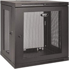 Tripp-Lite - 23-1/2" Overall Width x 12" Rack Height x 17-1/2" Overall Depth Data Cable Enclosure - 200 Lb Capacity, Black - Exact Tool & Supply