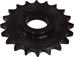 U.S. Tsubaki - 35 Teeth, 1/2" Chain Pitch, Chain Size 40, Split Taper Sprocket - 5-37/64" Pitch Diam, 5.86" Outside Diam - Exact Tool & Supply