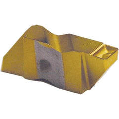 Tool-Flo - 3125FLF P Grade AC3R, 3.18mm Cutting Width Carbide Grooving Insert - 0.18" Max Depth of Cut, Left Hand, 0.005 to 0.01" Corner Radius, TiAlN Finish - Exact Tool & Supply