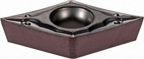 Iscar - DCMT3-0 PF Grade IC806 Carbide Turning Insert - TiAlN Finish, 55° Diamond, 3/8" Inscr Circle, 5/32" Thick, 0.008" Corner Radius - Exact Tool & Supply
